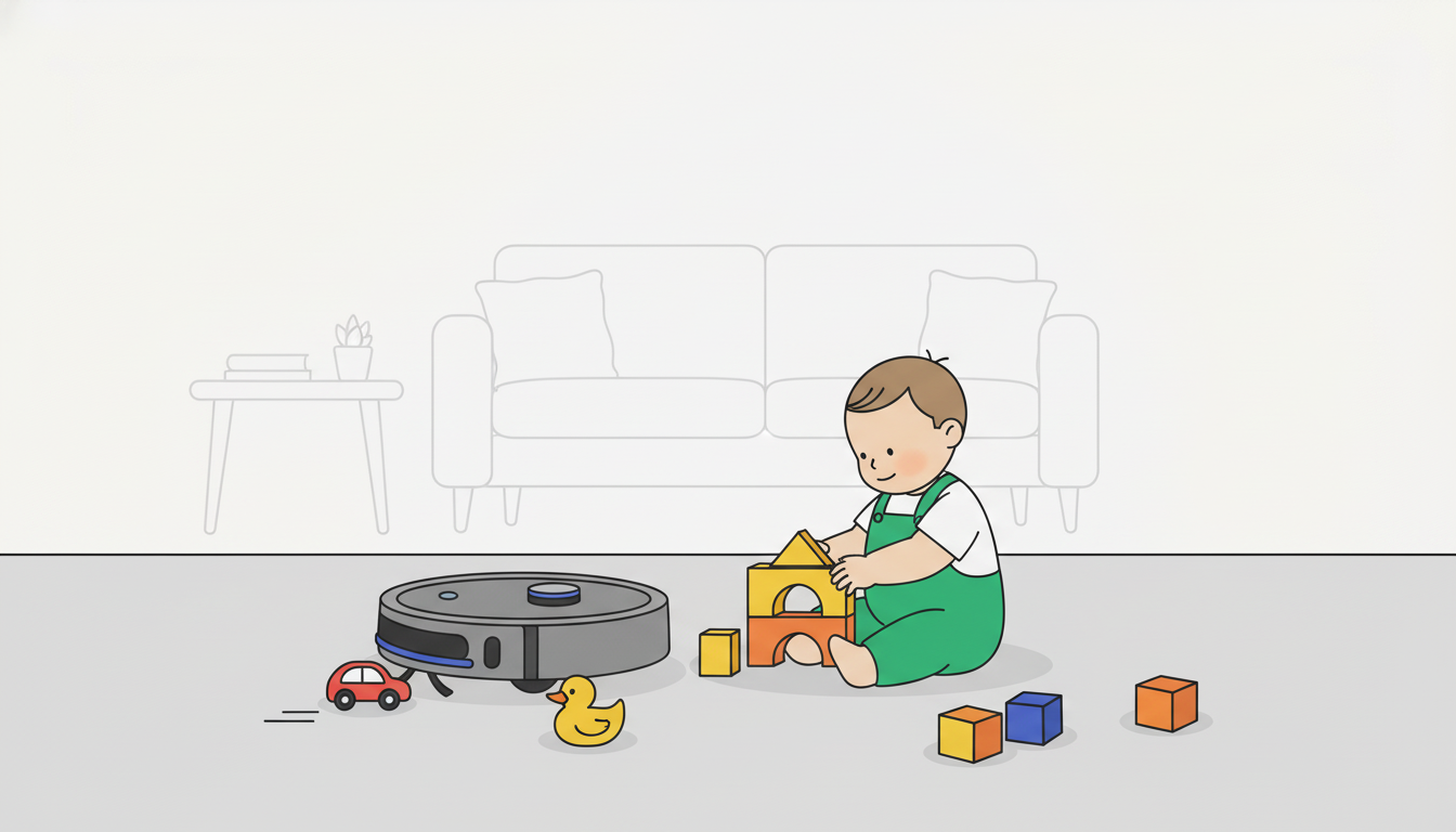 Robot aspirapolvere e bambini piccoli: sicurezza e consigli pratici